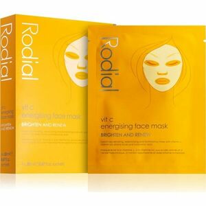 Rodial Vit C Energising Face Mask plátýnková maska pro rozjasnění a vitalitu pleti s vitaminem C 4 x 20 ml obraz