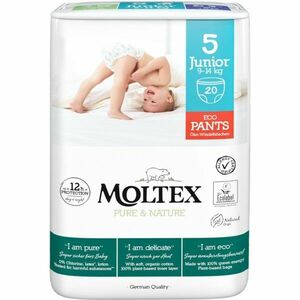 Moltex Pure & Nature Junior Size 5 jednorázové plenkové kalhotky 9-14 kg 20 ks obraz