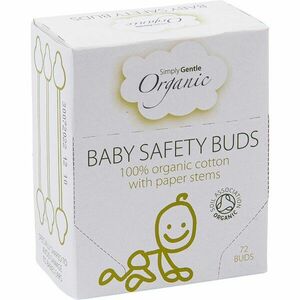 Simply Gentle Organic Baby Safety Buds vatové tyčinky pro miminka a děti 72 ks obraz