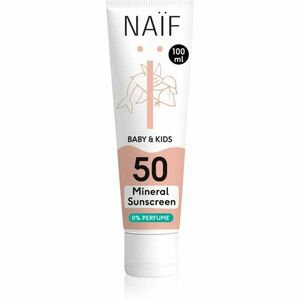 Naif Baby & Kids Mineral Sunscreen SPF 50 0 % Perfume ochranný krém na opalování pro miminka a děti bez parfemace SPF 50 100 ml obraz