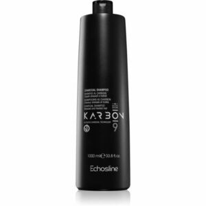 Echosline CHARCOAL Karbon 9 šampon s aktivními složkami uhlí pro poškozené, chemicky ošetřené vlasy 1000 ml obraz