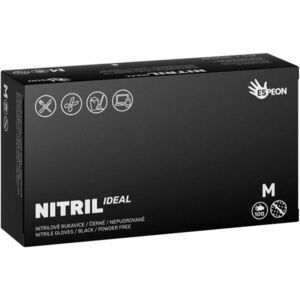 Espeon Nitril Ideal Black nitrilové nepudrované rukavice velikost M 100 ks obraz
