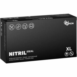 Espeon Nitril Ideal Black nitrilové nepudrované rukavice velikost XL 100 ks obraz