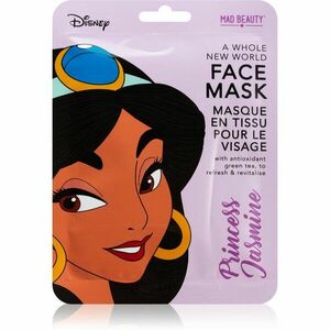 Mad Beauty Disney Princess Jasmine revitalizační plátýnková maska s výtažkem zeleného čaje 25 ml obraz