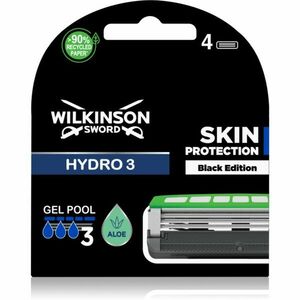 Wilkinson Sword Hydro3 Skin Protection Black Edition náhradní hlavice 4 ks obraz