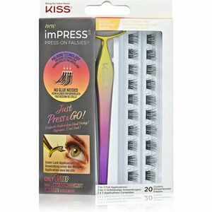 KISS imPRESS Press-on Falsies trsové nalepovací řasy s uzlíkem 01 Natural 20 ks obraz