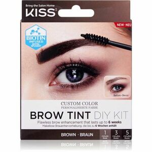 KISS Brow Tint DIY Kit barva na obočí odstín Brown 20 ml obraz