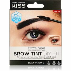 KISS Brow Tint DIY Kit barva na obočí odstín Black 20 ml obraz