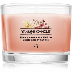 Yankee Candle Pink Cherry & Vanilla votivní svíčka glass 37 g obraz