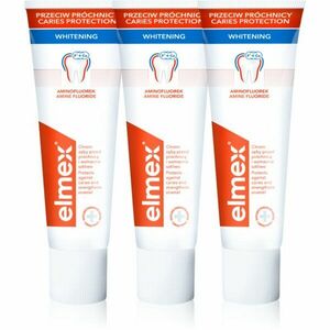 Elmex Caries Protection Whitening bělicí zubní pasta s fluoridem 3x75 ml obraz