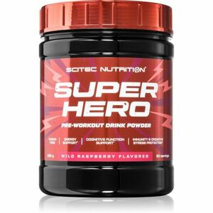 Scitec Nutrition Superhero podpora sportovního výkonu s kofeinem příchuť Wild Raspberry 285 g obraz