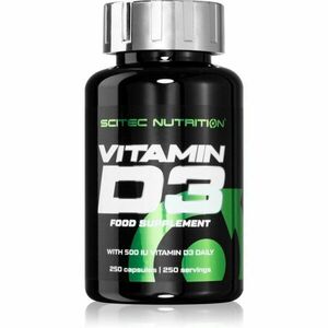 Scitec Nutrition Vitamin D3 kapsle pro normální funkci imunitního systému, stav kostí, zubů a činnost svalů 250 cps obraz