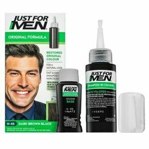 Just For Men Autostop Hair Colour barevný šampon pro muže H45 Dark Brown Black 35 g obraz