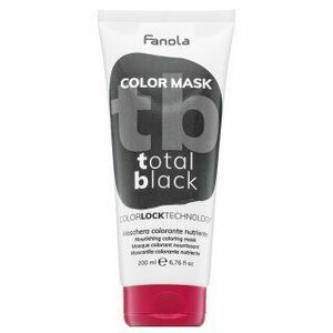 Fanola Color Mask vyživující maska s barevnými pigmenty pro oživení barvy Total Black 200 ml obraz