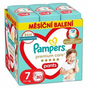 PAMPERS Premium kalhotkové plenky Monthly box S7 80 kusů obraz