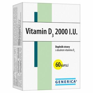 GENERICA Vitamin D3 2000 I.U. 60 kapslí obraz