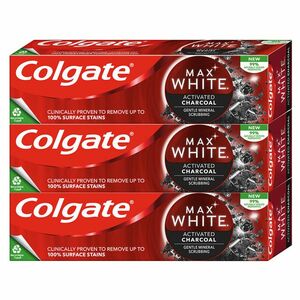 COLGATE Zubní pasta Max White Charcoal 3x 75 ml obraz