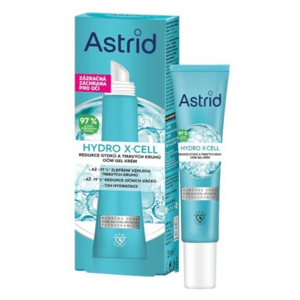 ASTRID Hydro X-Cel Oční gel krém proti otokům a tmavým kruhům 15 ml, Forma výrobku: Gel obraz