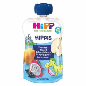 HiPP Hippies Jablko-Hruška-Dračí ovoce-Černý rybíz BIO 100 g obraz