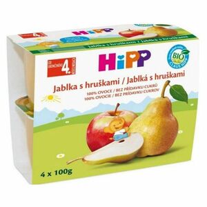 HIPP Ovoce 100% Jablka s hruškami BIO 4 x 100 g obraz
