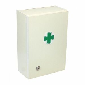 Lékárnička bílá dřevěná s náplní do 5 osob-ZM 05 obraz