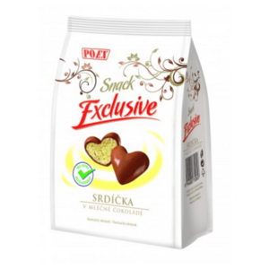 POEX Exclusive srdíčka v mléčné čokoládě bez lepku 90 g obraz