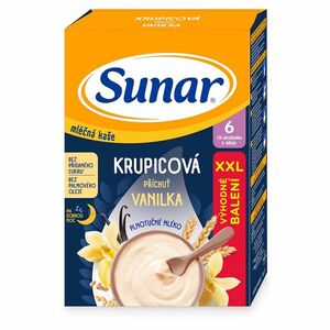 SUNAR Mléčná krupicová kaše vanilka na dobrou noc 6m+ 340 g obraz