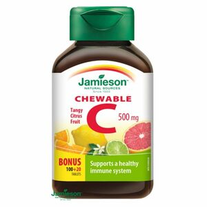 JAMIESON Vitamín C 500 mg citrusové ovoce 120 žvýkacích tablet obraz