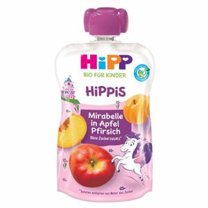 HiPP Hippies Jablko-Broskev-Mirabelka BIO 100 g obraz