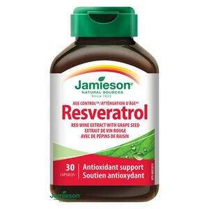 JAMIESON Resveratrol 50mg extrakt z červeného vína 30 kapslí obraz