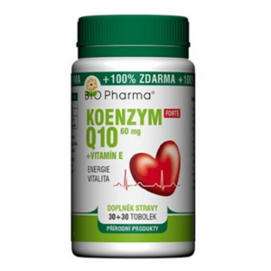 BIO PHARMA Koenzym Q10 forte 60 mg + vitamín E 30+30 tobolek obraz