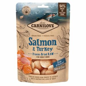 CARNILOVE Raw Freeze-Dried Snacks Salmon&Turkey pamlsky pro psy 60 g obraz
