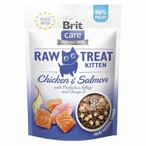 BRIT Raw Treat Cat Kitten Chicken&Salmon pamlsky pro koťata 40 g obraz