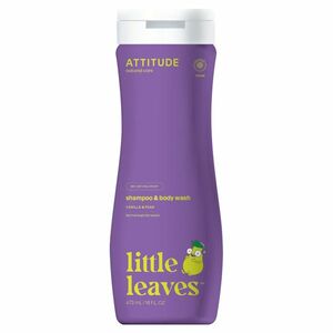 ATTITUDE Little leaves dětské tělové mýdlo a šampon 2 v 1 s vůní vanilky a hrušky 473 ml obraz