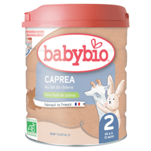 BABYBIO Caprea 2 pokračovací plnotučné kozí kojenecké mléko od 6-12 měsíce 800 g BIO obraz