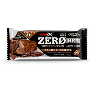 AMIX Zero hero 31% protein bar dvojitá čokoláda tyčinka 65 g obraz