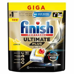FINISH Ultimate Plus All in 1 Kapsle do myčky nádobí Lemon Sparkle 90 ks obraz
