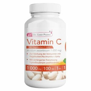 DR.CANDY PHARMA Vitamin C akut 1000 mg 100 tablet obraz