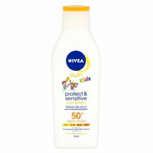 NIVEA Sun Protect & Sensitive Dětské mléko na opalování OF 50+ 200 ml obraz