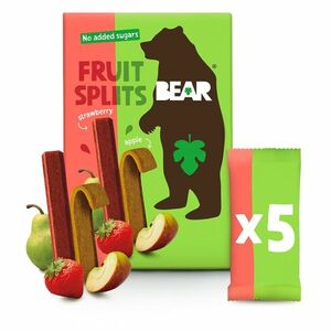 BEAR Fruit splits jahoda a jablko 5 x 20 g obraz
