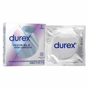 DUREX Invisible extra lubrikované kondomy 3 ks obraz