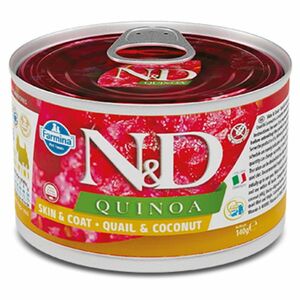 N&D Quinoa quail & coconut adult mini pro malá plemena psů 140 g obraz