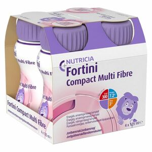 FORTINI Compact multi fibre s příchutí jahodovou 4 x 125 ml obraz