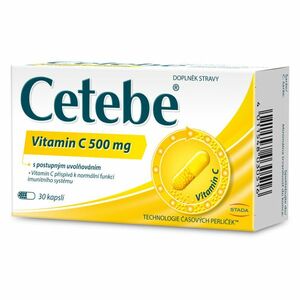 CETEBE Vitamin C 500 mg s postupným uvolňováním 30 kapslí obraz