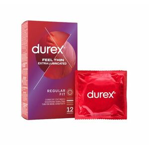 Durex Feel Thin Extra Lubricated kondomy 12 ks obraz