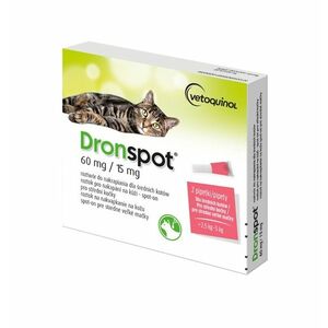 Dronspot 60 mg/15 mg pro střední kočky spot-on 2x0, 7 ml obraz