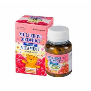 Dr. Müller Müllerovi medvídci s vitaminem C malina 45 tablet obraz