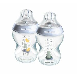Tommee Tippee Natural Start Samosterilizační kojenecká lahev s Anti-Colic savičkou Pomalý průtok 0m+ 260 ml 2 ks žabička obraz