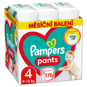 Pampers Pants vel. 4 Monthly Pack 9-15 kg plenkové kalhotky 176 ks obraz