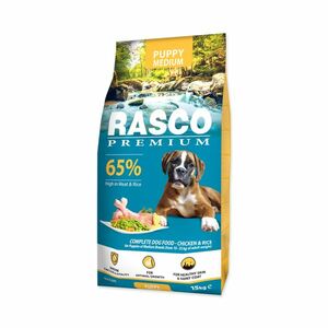 Rasco Premium Puppy Medium Kuře s rýží granule 15 kg obraz